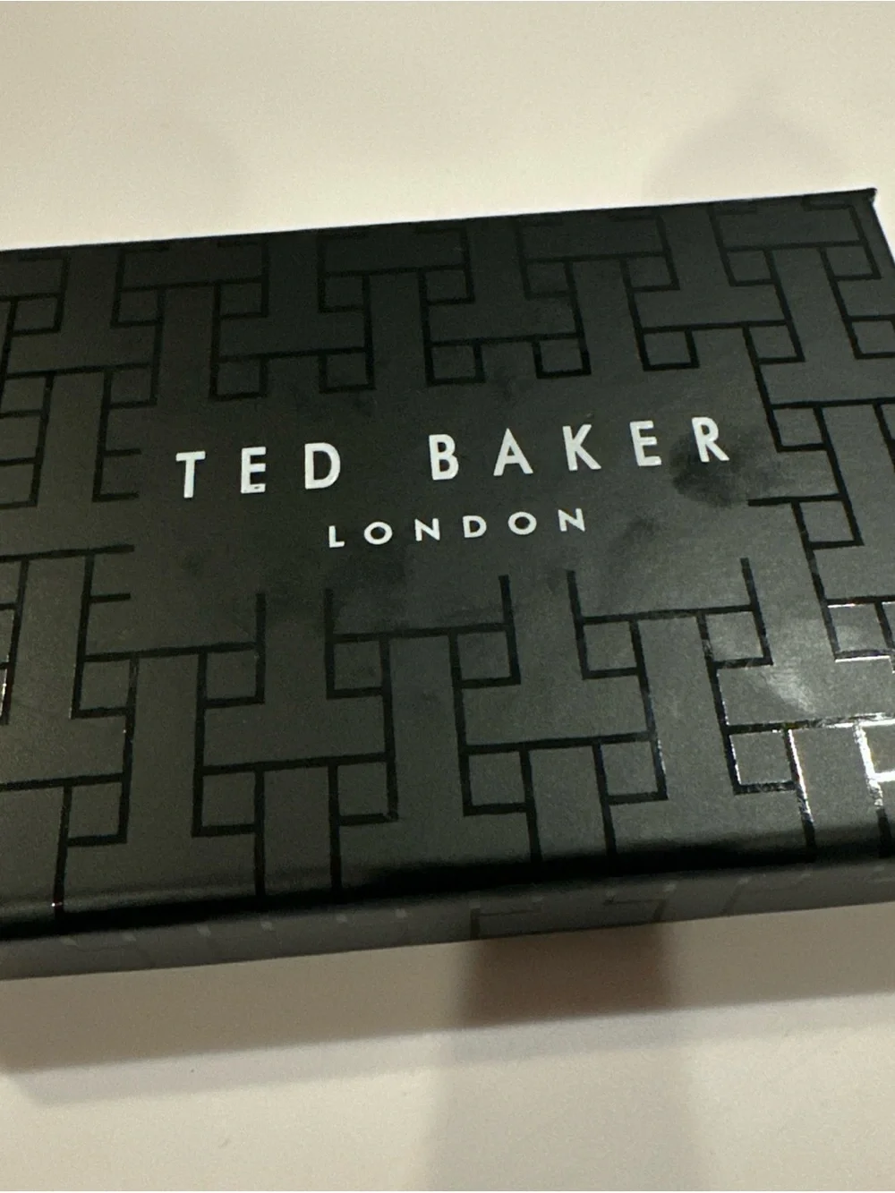 Ted Baker Black and Brown Pebbled Leather Card Holders with Gold Logo